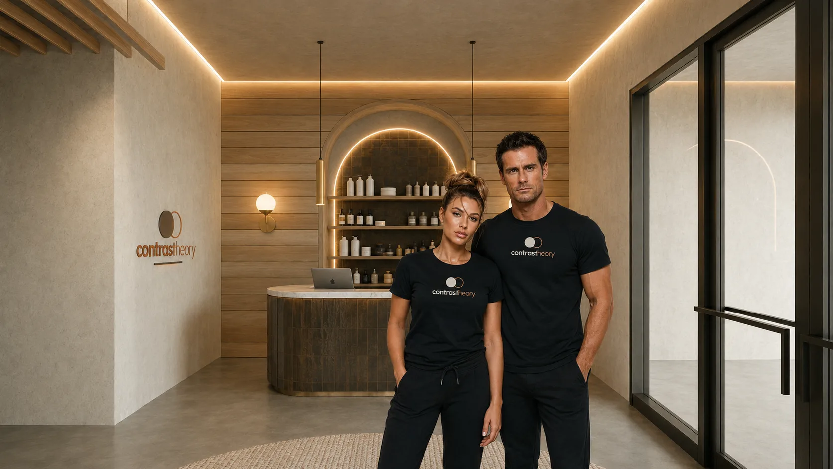 contrastheory franchise owners in a studio reception