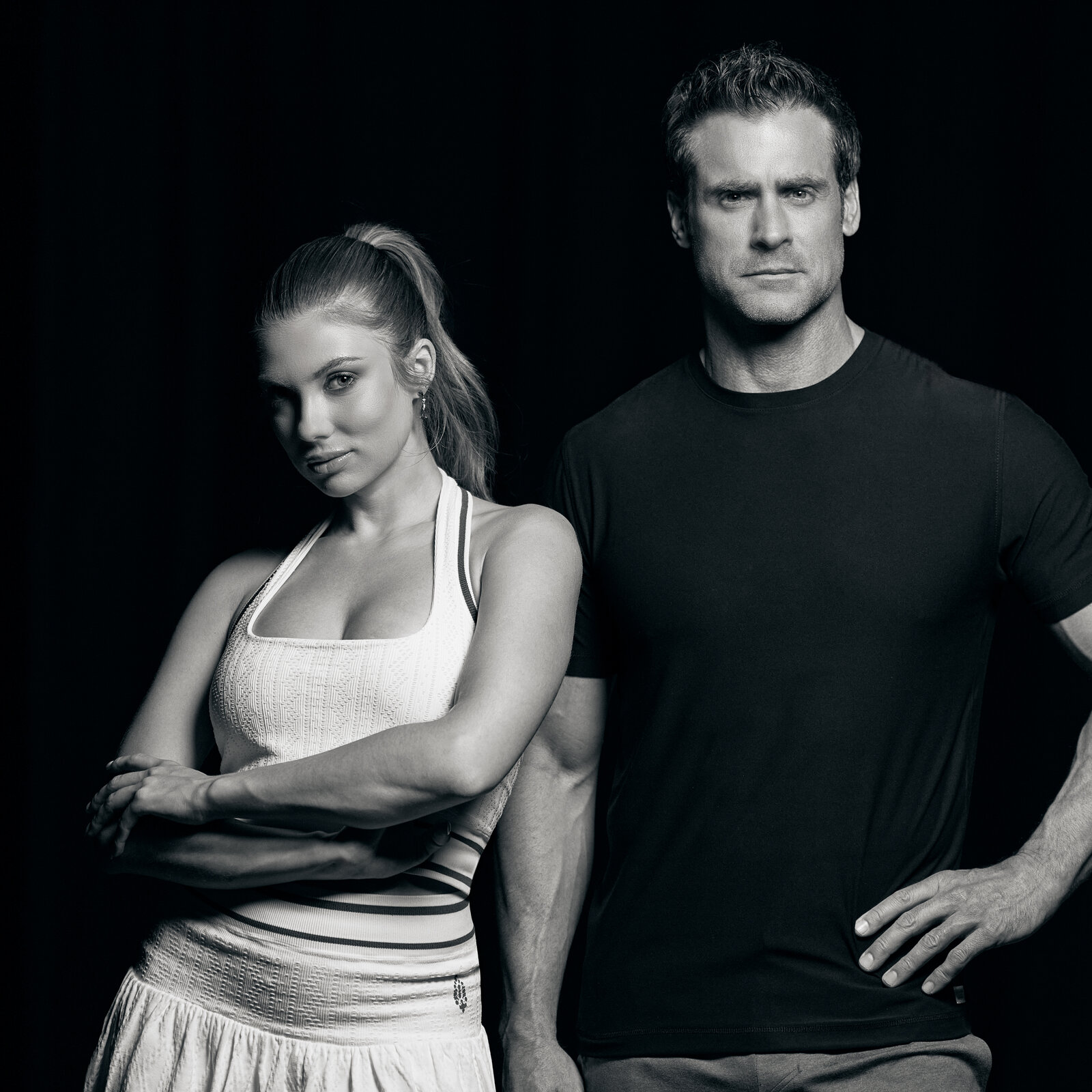 Fitura athletes — black-and-white editorial portrait